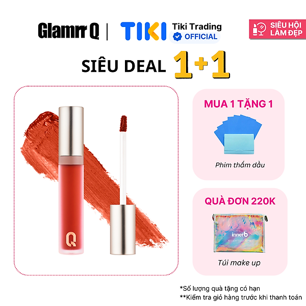 Son kem lì nhiều dưỡng GLAMRR Q LONG WEAR LIP CREAM 5g by Gilaa