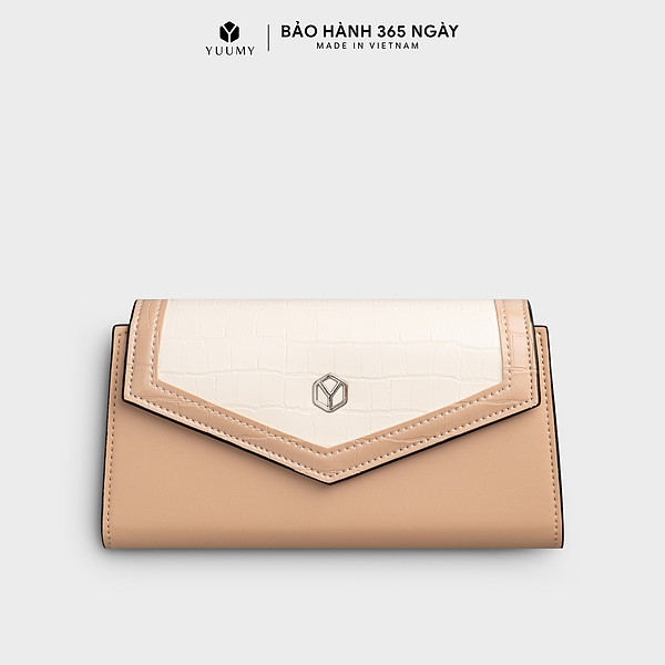 Ví da nữ cầm tay kèm dây đeo chéo phối màu nữ tính thanh lịch YUUMY Seasand YV104