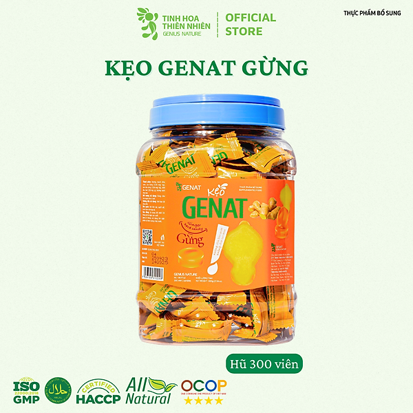 Kẹo Gừng Genat (Hủ 300 viên) - Giao 2H HCM