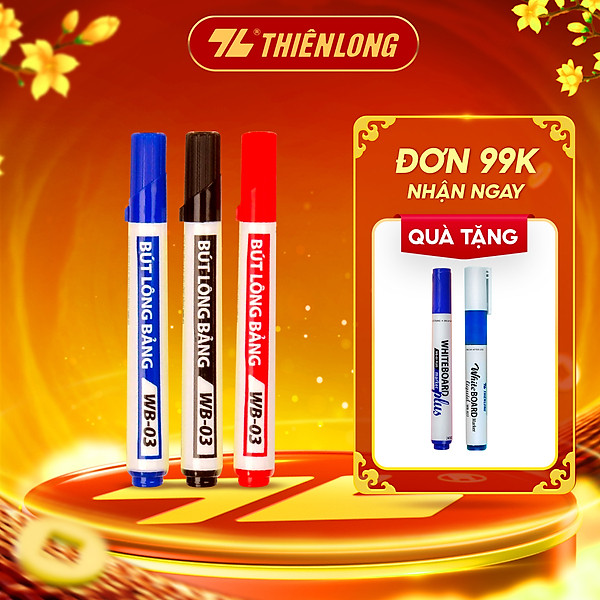 Hộp 10 Bút Lông Bảng Thiên Long WB-03