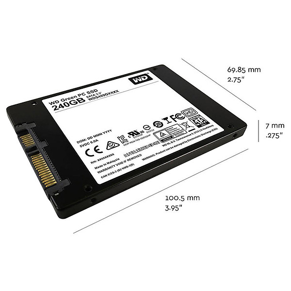 Ổ Cứng SSD WD Green 240GB 3D NAND – WDS240G2G0A – Hàng Chính Hãng