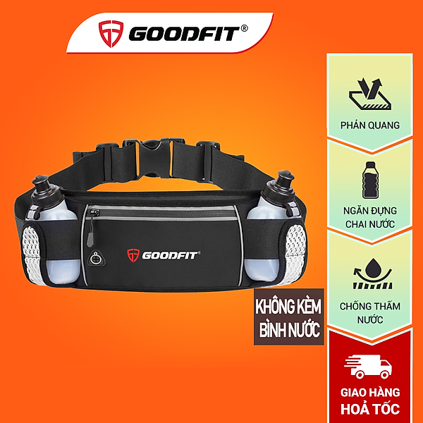 Đai chạy bộ, túi đeo hông đựng điện thoại chống nước GoodFit GF120RB túi đeo chạy bộ 2 ngăn đựng nước