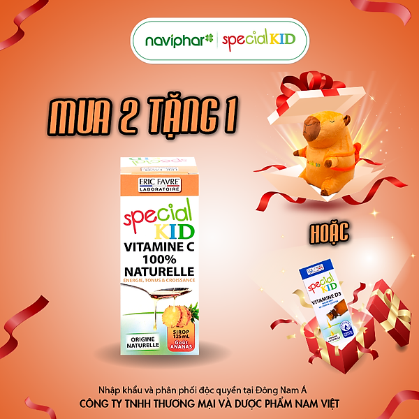TPBVSK Special Kid Vitamine C 100% Naturelle - Siro bổ sung Vitamine C hữu cơ tự nhiên, tăng cường sức đề kháng (125ml) [Nhập khẩu Pháp]