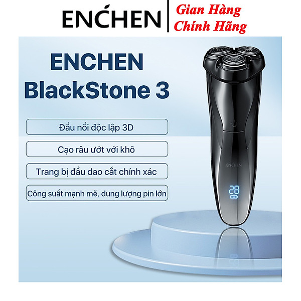 Máy Cạo Râu Enchen BlackStone3 hệ thống thông minh ESM cạo râu khô và ướt - Hàng chính hãng