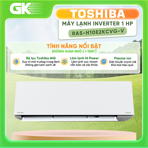 Máy lạnh Toshiba Inverter 1 HP RAS-H10E2KCVG-V Mới 2021 - Hàng chính hãng ( chỉ giao HCM )