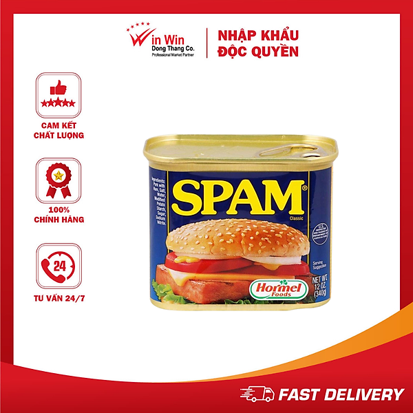 Thịt Hộp SPAM Classic 340g (Mỹ)