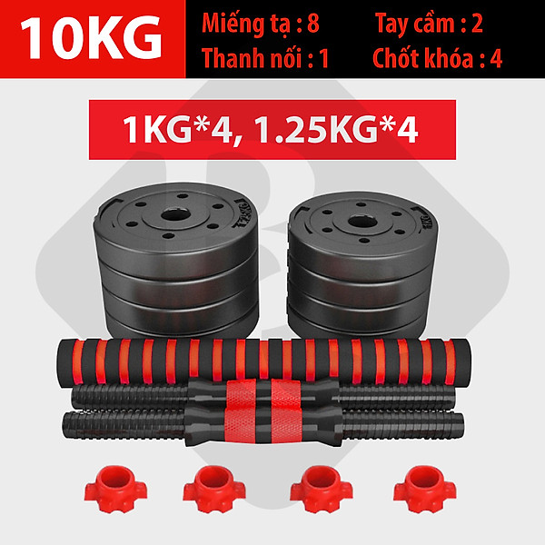 Tạ đôi, Tạ tay + Tạ Đẩy kết hợp (2 in 1) 40kg tập tay đẩy kết hợp, tạ nam nữ tập gym ( hàng nhập khẩu）