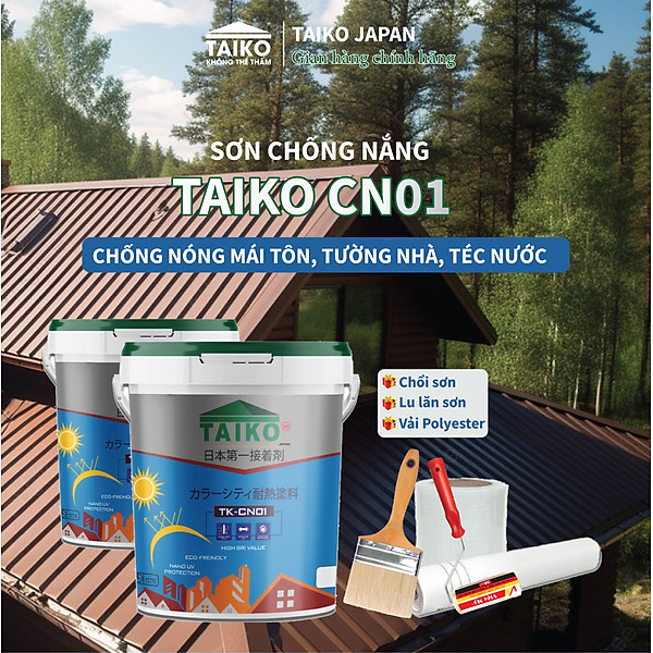 Sơn Chống Nóng Taiko CN01 / Sử Lý Bề Mặt Tường Nhà, Mái Tôn, Kim Loại ...