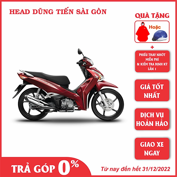 Xe Máy Honda Future Cao Cấp 2021 (Phanh Đĩa Vành Đúc) – Đỏ Đen