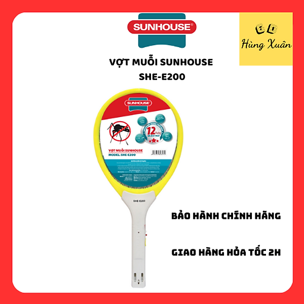Vợt Muỗi Sunhouse SHE-E200 - Vàng