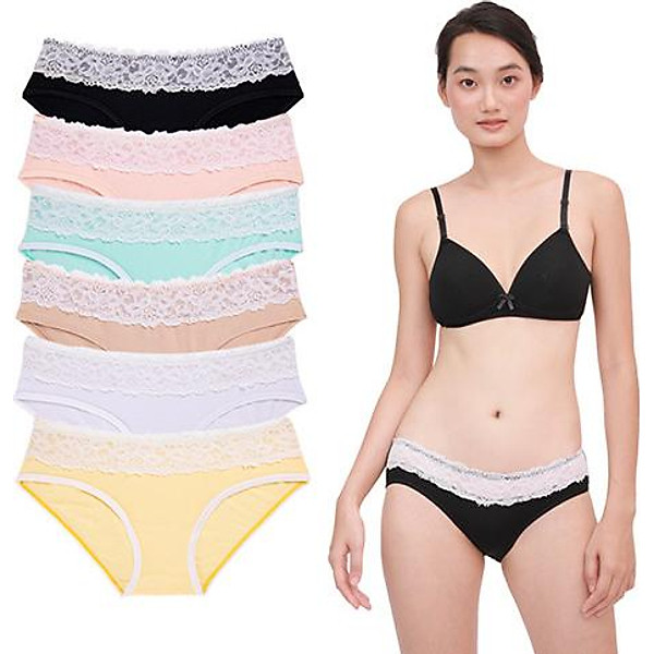 Combo 6 Quần Lót Modal Lưng Ren Active Miley Lingerie FDS0174-0274-0374-0774-0974-1274