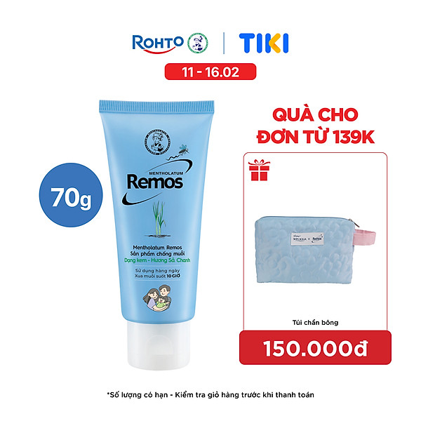 Kem chống muỗi Rohto Metholatum Remos Hương Sả Chanh 70g