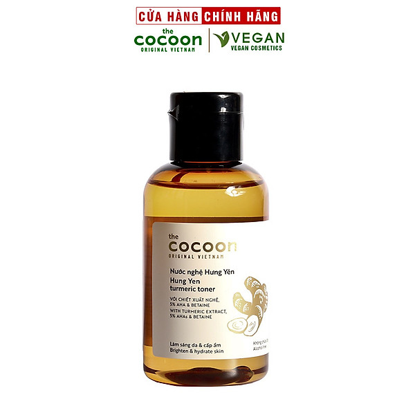Toner nước nghệ Hưng Yên Cocoon 140ml giúp da sáng mịn rạng rỡ thuần chay