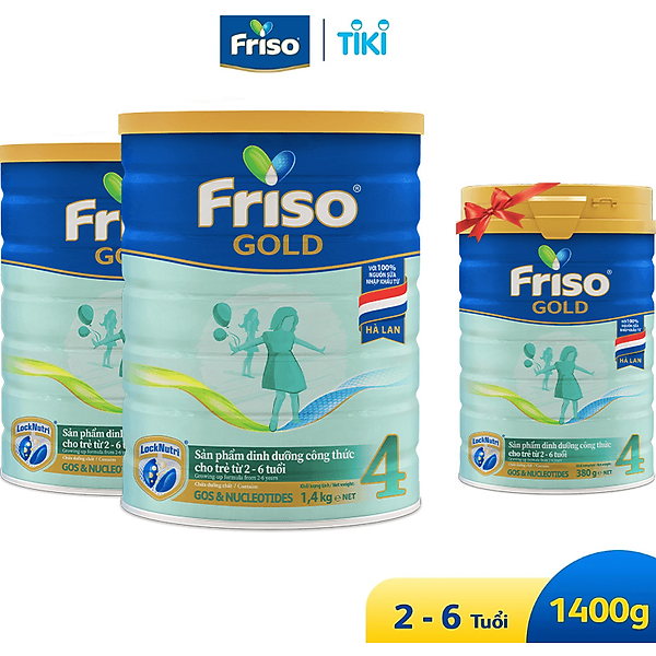 Sữa Bột Friso Gold 4 1400g (Dành Cho Trẻ Từ 2 - 6 Tuổi)