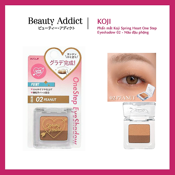 Phấn Mắt Màu Đôi Koji Spring Heart One Step Eyeshadow Nhật Bản