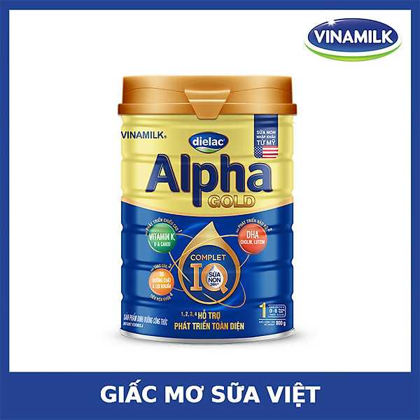 Sữa Bột Vinamilk Dielac Alpha Gold 1 800G Cho Trẻ Từ 0 – 6 Tháng Tuổi