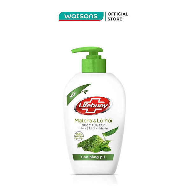 Nước Rửa Tay Lifebuoy Matcha & Lô Hội 450g