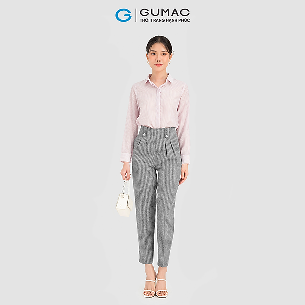 Quần tây baggy Gumac QC09077 lưng liền ống đứng trẻ trung