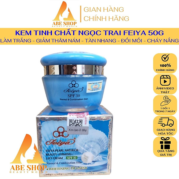 Kem FEIYA Ngọc Trai 50g - Làm Trắng - Giảm Thâm Nám - Cải Thiện Da Tối Màu - Chống Lão Hóa
