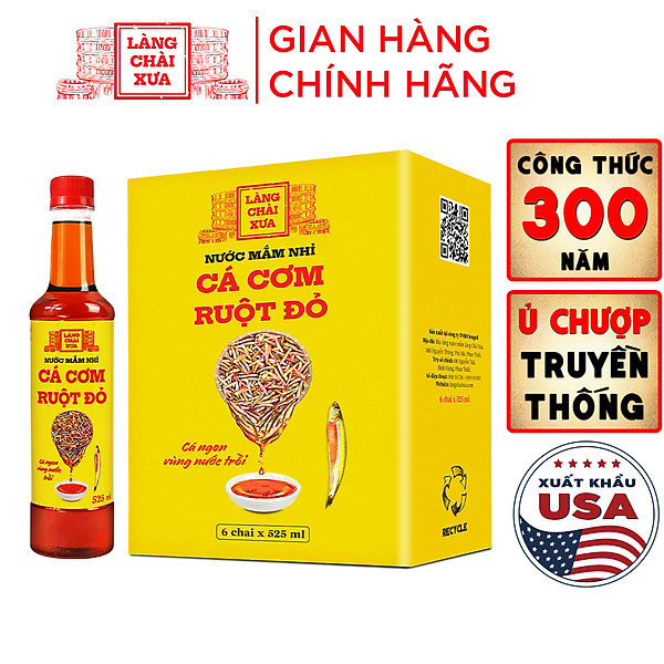Đặc Sản Phan Thiết - Nước Mắm Nhỉ Cá Cơm Vàng Ruột Đỏ Làng Chài Xưa 525Ml/Chai Cá Ngon Vùng Nước Trồi 300 Năm Truyền Thống