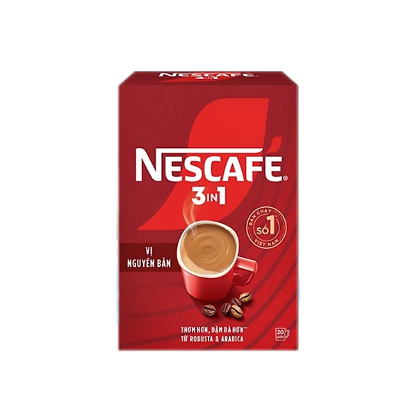 Cà phê hoà tan NESCAFÉ 3IN1 VỊ NGUYÊN BẢN - công thức cải tiến (hộp 20 gói x 16g )