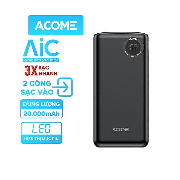 Pin Sạc Dự Phòng ACOME AP202 20000mAh Sạc Nhanh 22.5W [ Hàng Chính Hãng]