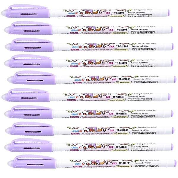 Bộ 10 Bút Gel Điểm 10 xóa được TP-GELE01