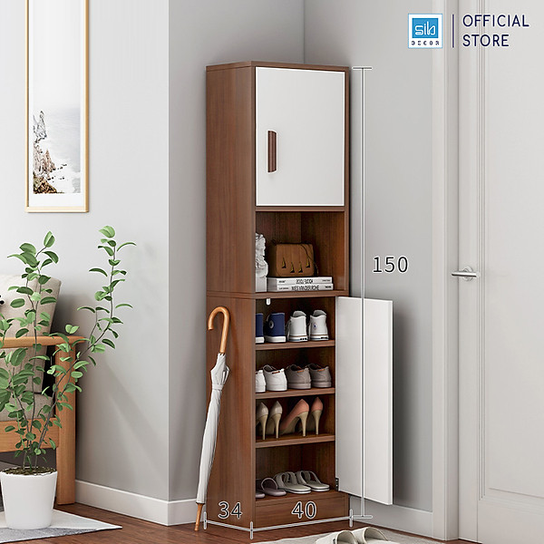 Tủ Gỗ Để Giày Dép, Đồ Dùng Khác Đa Chức Năng Cho Không Gian Hẹp Thương Hiệu SIB Decor TG14