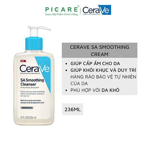 Sữa Rửa Mặt Dịu Nhẹ Cho Da Khô CeraVe SA Smoothing Cleanser 236ml