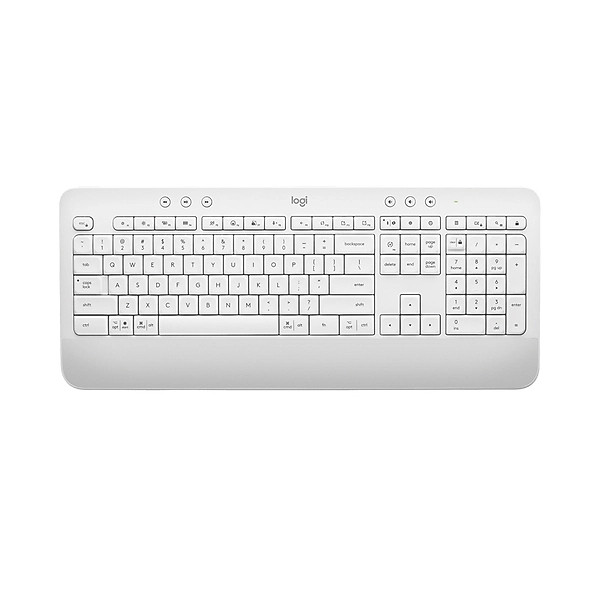 Bàn Phím Không Dây Logitech Signature K650 - Nhỏ gọn, gác tay tích hợp, tương thích Mac , Bluetooth & USB Bolt - Hàng chính hãng