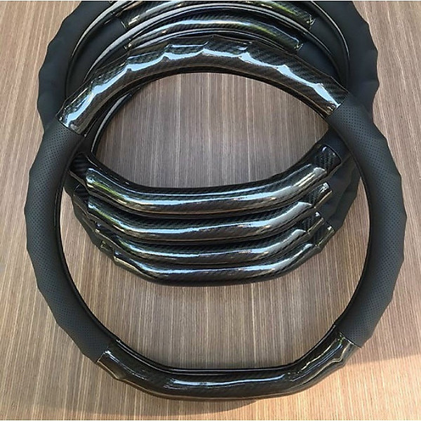 Bọc vô lăng da carbon xe Vinfast VF E34, VF8, VF9, VFE34, VF5, Ford Territory, vô lăng dcut