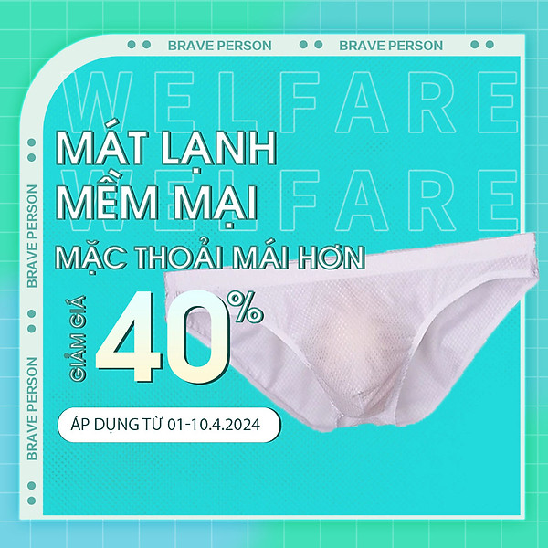Quần Lót Nam, Quần Sịp Nam Cao Cấp - Chất Liệu Mềm Mịn Thoáng Mát - Thiết Kế Cạp Liền - Thương Hiệu Brave Person B1151