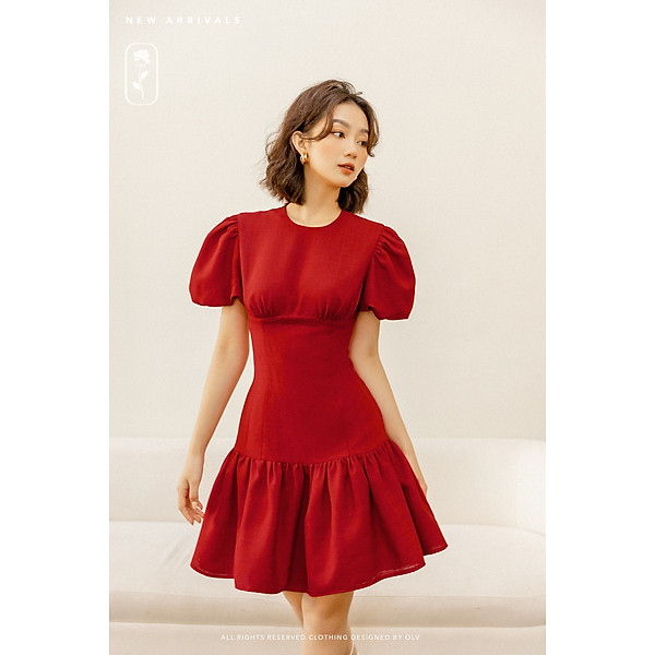 Đầm OLV Carmine Puff Sleeve Dress