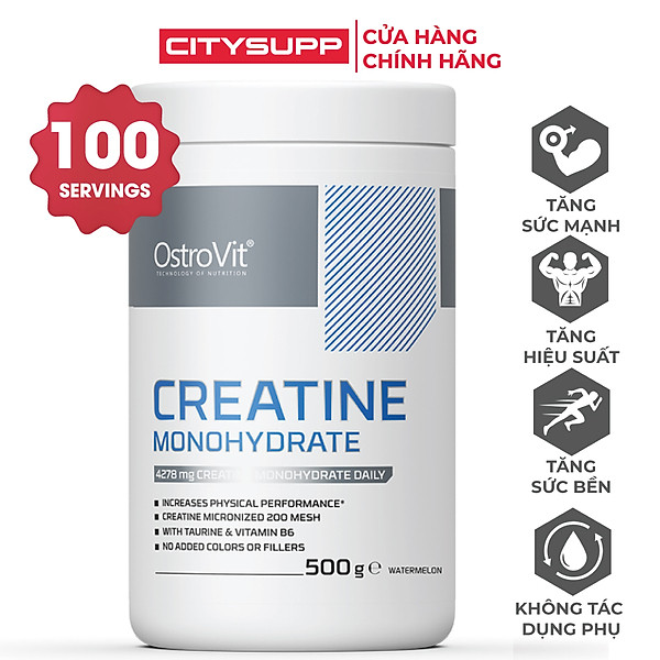 Ostrovit Creatine Monohydrate (500g) Hỗ Trợ Tăng Cơ, Tăng Sức Mạnh & Hiệu Suất Tập Luyện