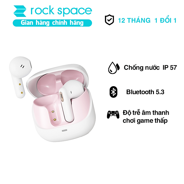Tai nghe bluetooth 5.3 nhét tai TWS ROCK S3 Mini Wireless Bluetooth Earphones-Hàng chính hãng Bảo hành 12 tháng lỗi 1 đổi 1