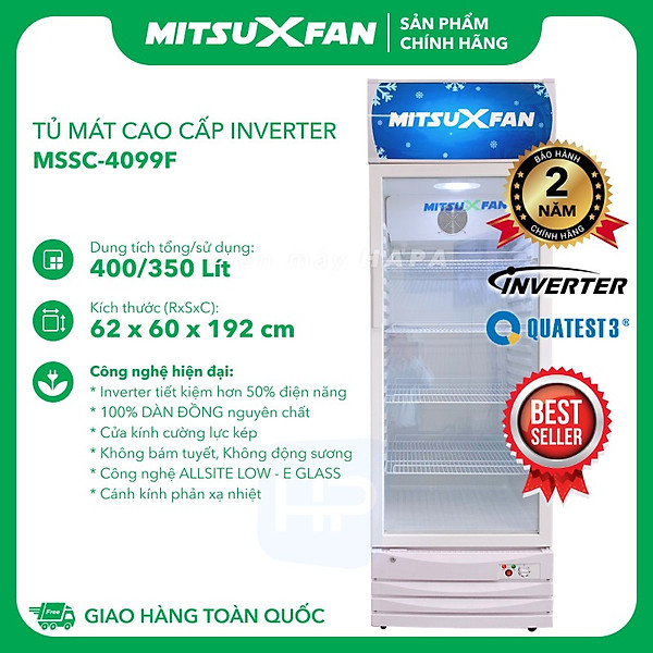 Tủ Mát Cao Cấp Mitsuxfan Mssc-4099F 400/350 Lít