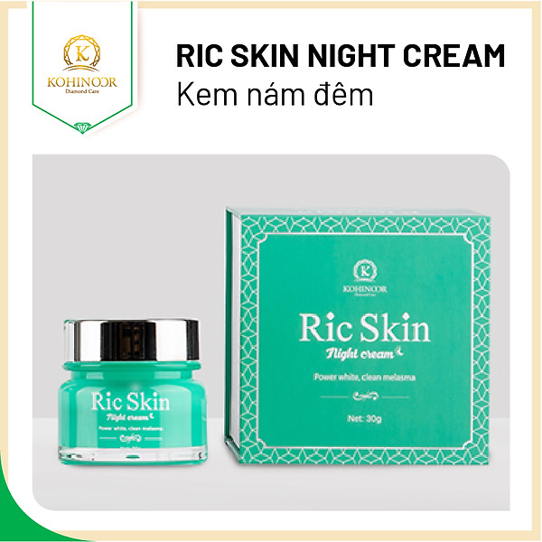 Kem Nám Đêm Ric Skin Night Cream 30G – Dưỡng Da, Mờ Nám/Cấp Ẩm/ Ngăn Ngừa Lão Hoá Da