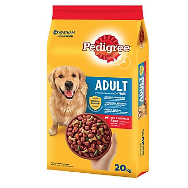 Đồ Ăn Cho Chó Vị Thịt Bò Và Các Loại Rau Củ Pedigree Dạng Bao (20kg)