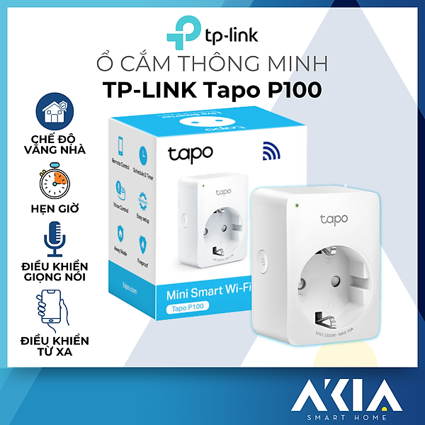 Ổ Cắm Wifi Thông Minh TP-Link Tapo P100 - Hàng Chính Hãng