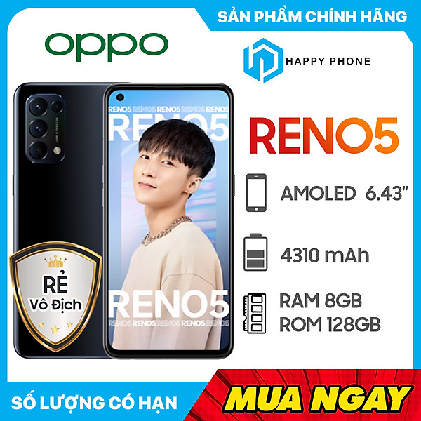 Điện Thoại Oppo Reno 5 (8GB/128G) –  Hàng Chính Hãng