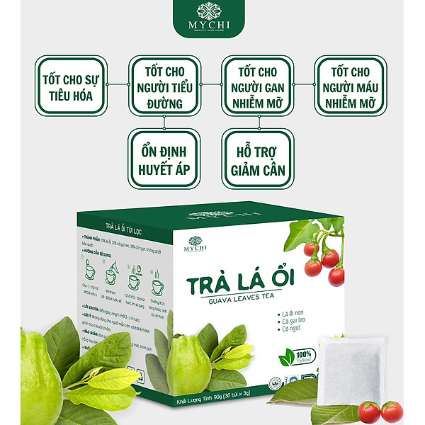 Trà Lá Ổi Mychi chính hãng giam cân, tan mỡ và ngừa mỡ máu