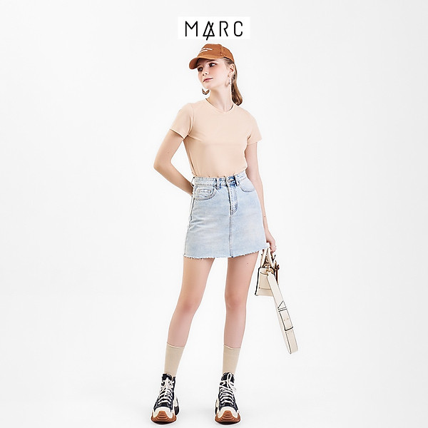 Áo thun nữ Marc Fashion tay ngắn basic CBGN068822 – màu be