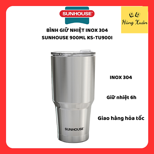 Bình giữ nhiệt inox 304 Sunhouse 900ml KS-TU900I