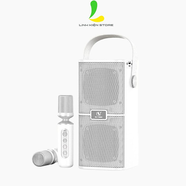 Loa Bluetooth Karaoke Su-Yosd YS218 - Loa xách tay mini YS-218 chất liệu nhựa ABS cao cấp, công suất 35W kèm 2 micro không dây đổi tone giọng thú vị - Hàng nhập khẩu