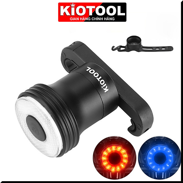 Đèn hậu xe đạp Kiotool 2 màu xanh đỏ K02