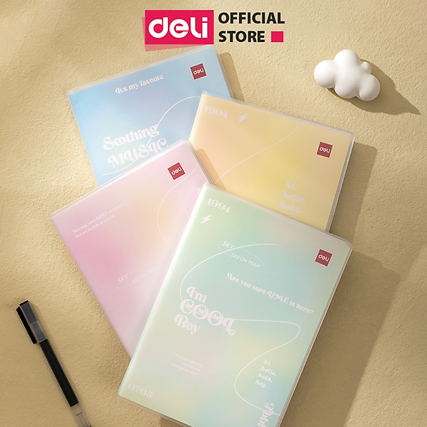 Sổ Ghi Chép Văn Phòng Bìa Nhựa Chống Nước Màu Pastel Deli - Phù Hợp Làm Sổ Kế Hoạch Planner, Nhật Kí, Tập Vở Ghi Chép Bullet Journal - EN154