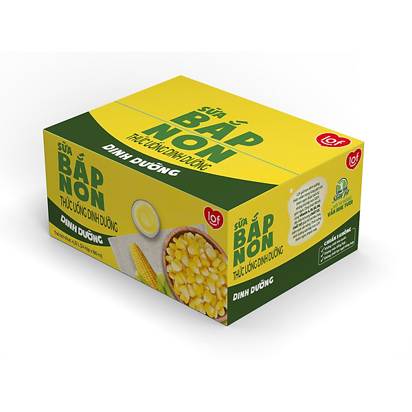 Thùng 24 Hộp Sữa Bắp Non LOF 180ml/hộp