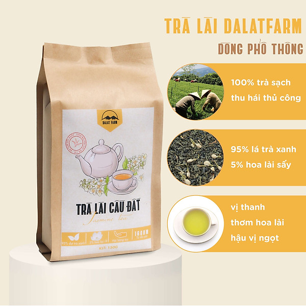Trà Lài Cầu Đất - Túi 150Gr (Trà Hoa Nhài - Jasmine Tea)