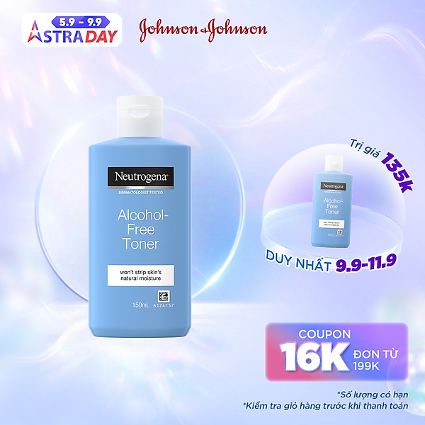 Nước Hoa Hồng Không Chứa Cồn Neutrogena Alcohol Free Toner 150Ml