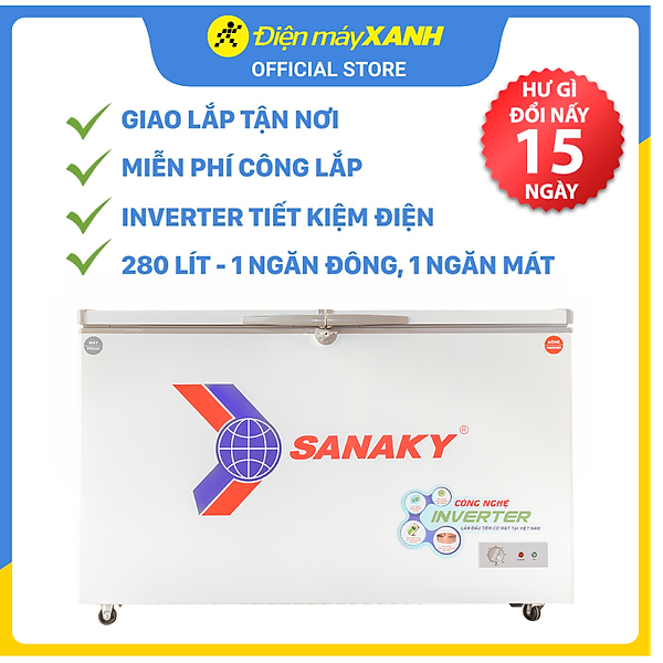 Tủ Đông Sanaky Inverter 280 Lít Vh-4099W3
